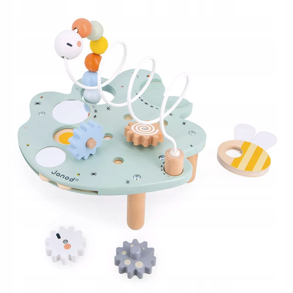 Wooden Multifunctional Educational Table Leaf Sweet Cocoon 18m+ Janod Color multicolor