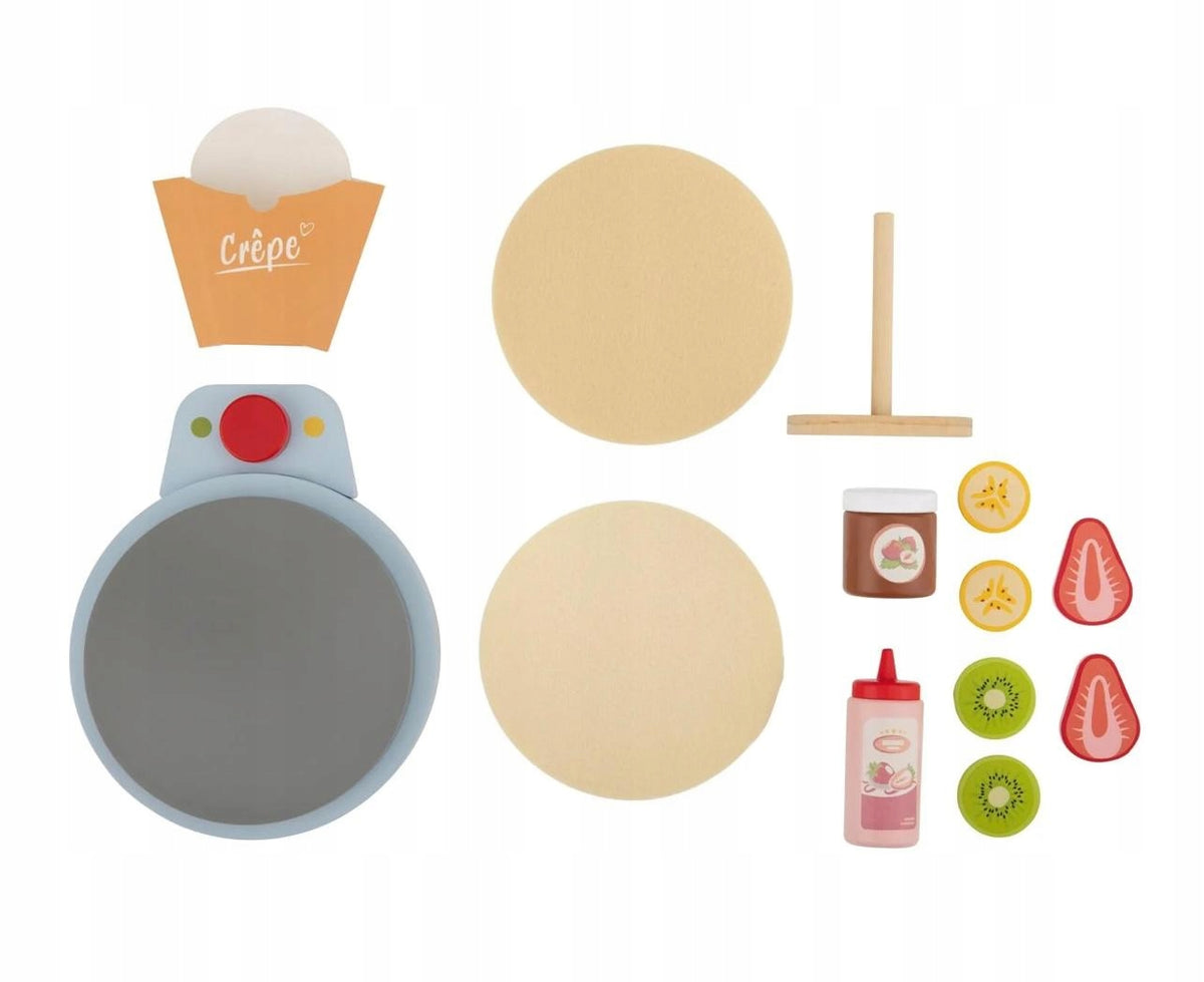 Wooden Pancake Set 13 Elements for Kids Brand Lupilu