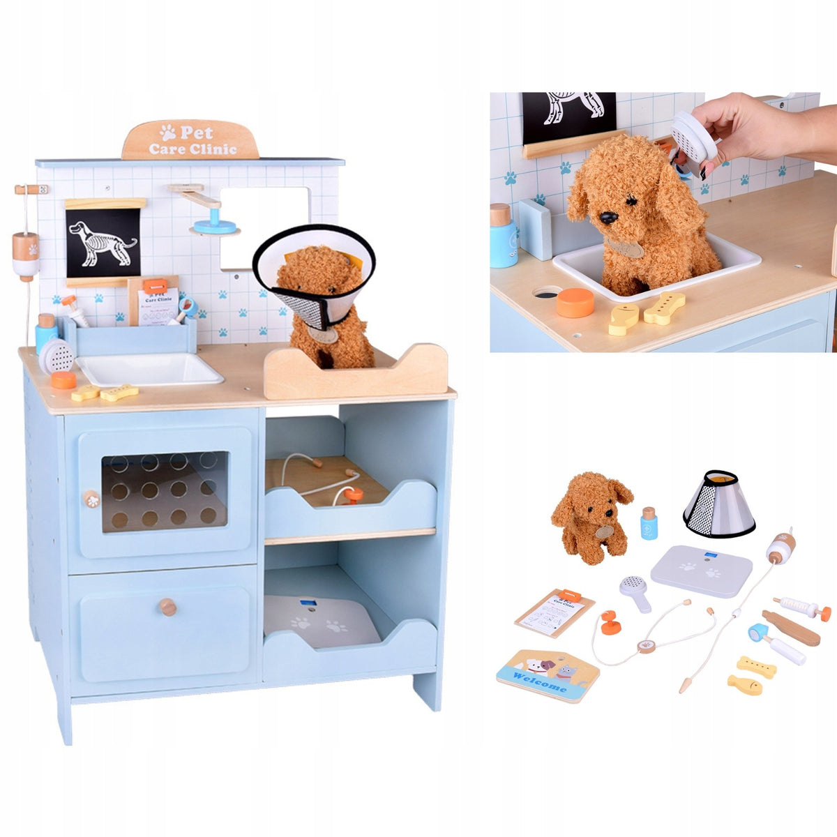 Wooden Pet Hospital Veterinarian Dog Plush