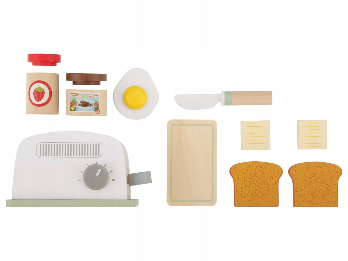 Wooden Play Toaster for Kids Kid's age 3＋ years