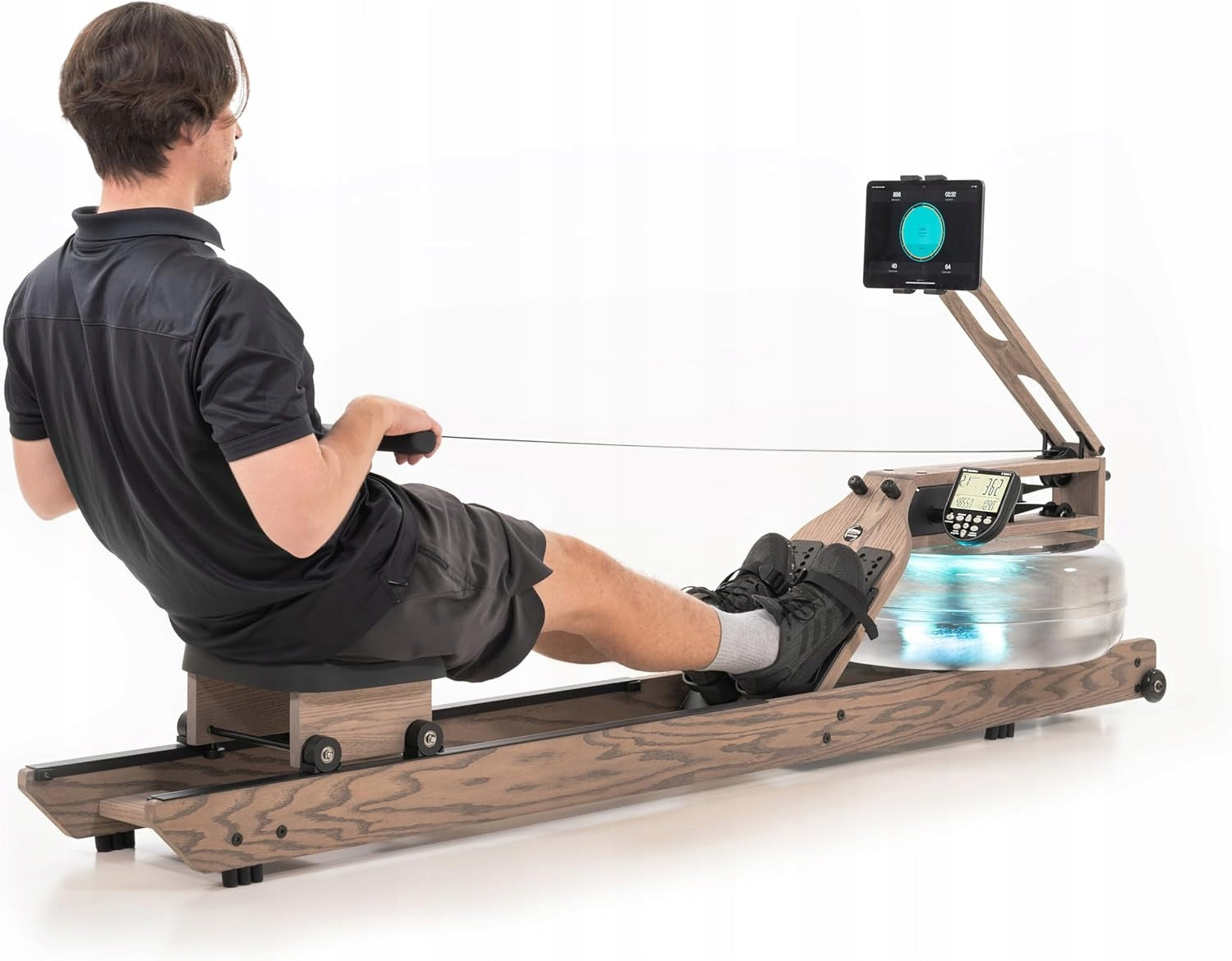 Wooden Rowing Machine with Resistance WaterRower Driftwood