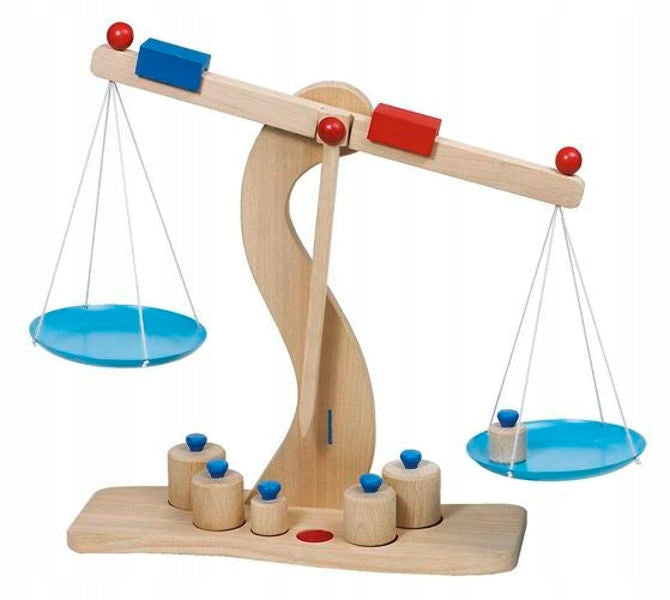 Wooden Scale with 6 weights Goki