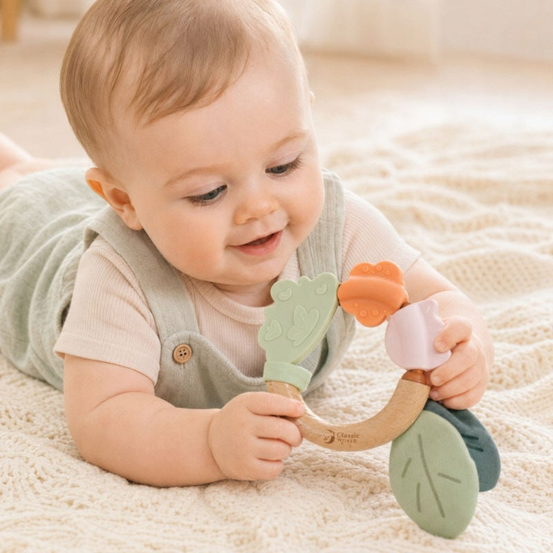Wooden Sensory Teether Eko for Infants 0m+ Classic World Packaging status original