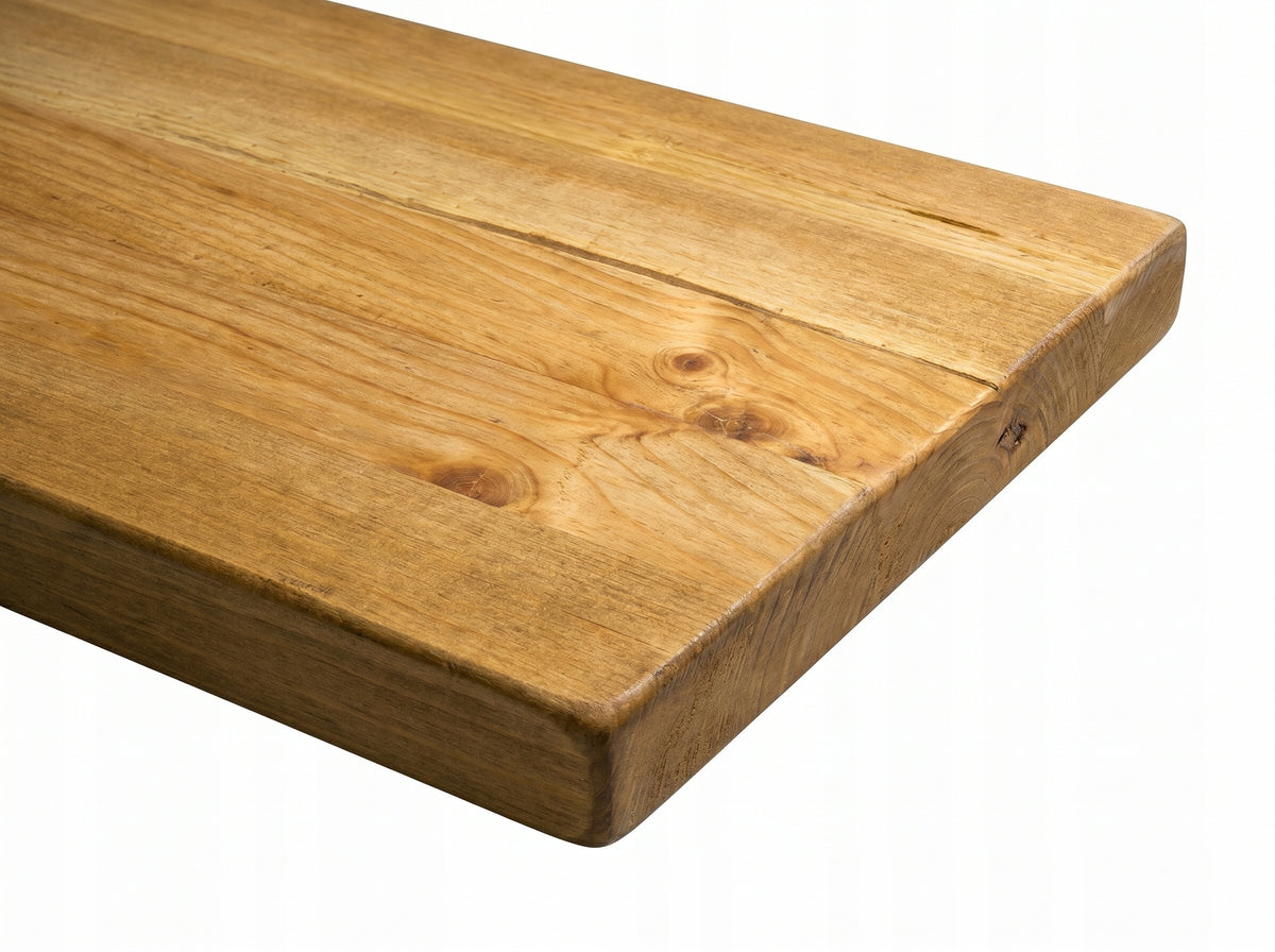 Wooden Shelf Board Thick Solid Rustic 100cm x20cm Oiled BOHO Packaging status original