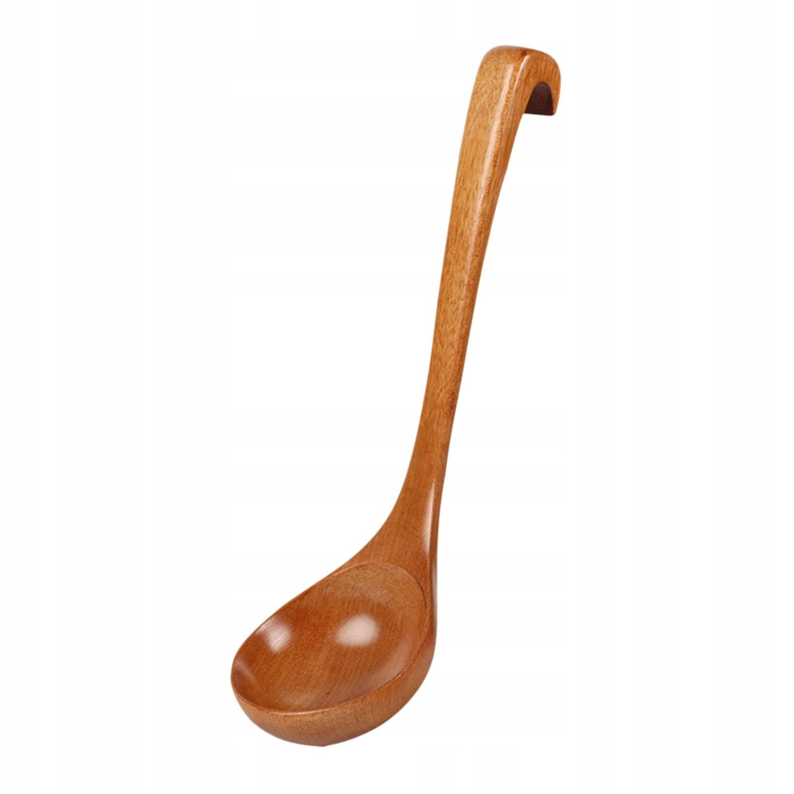 Wooden Soup Ladle Cookware Long Handle Length 11.22inch Large Porridge Packaging status original