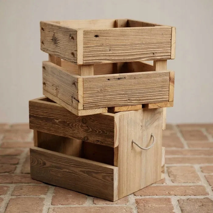 Wooden Storage Box Old Wood 38,5x30x30 cm Brand no brand