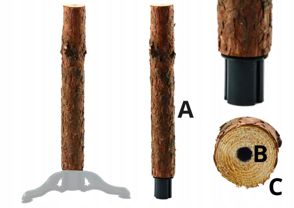 Wooden Stump Stand for Four Feet for Christmas Tree on the Trunk Brand Lean
