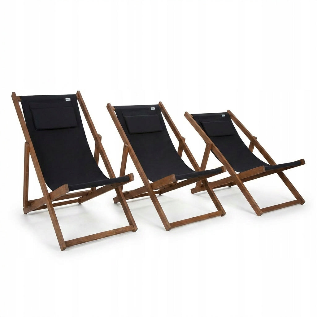 Wooden Sun Lounger with Cushion Impregnated Garden From the Manufacturer Brand SandTropic
