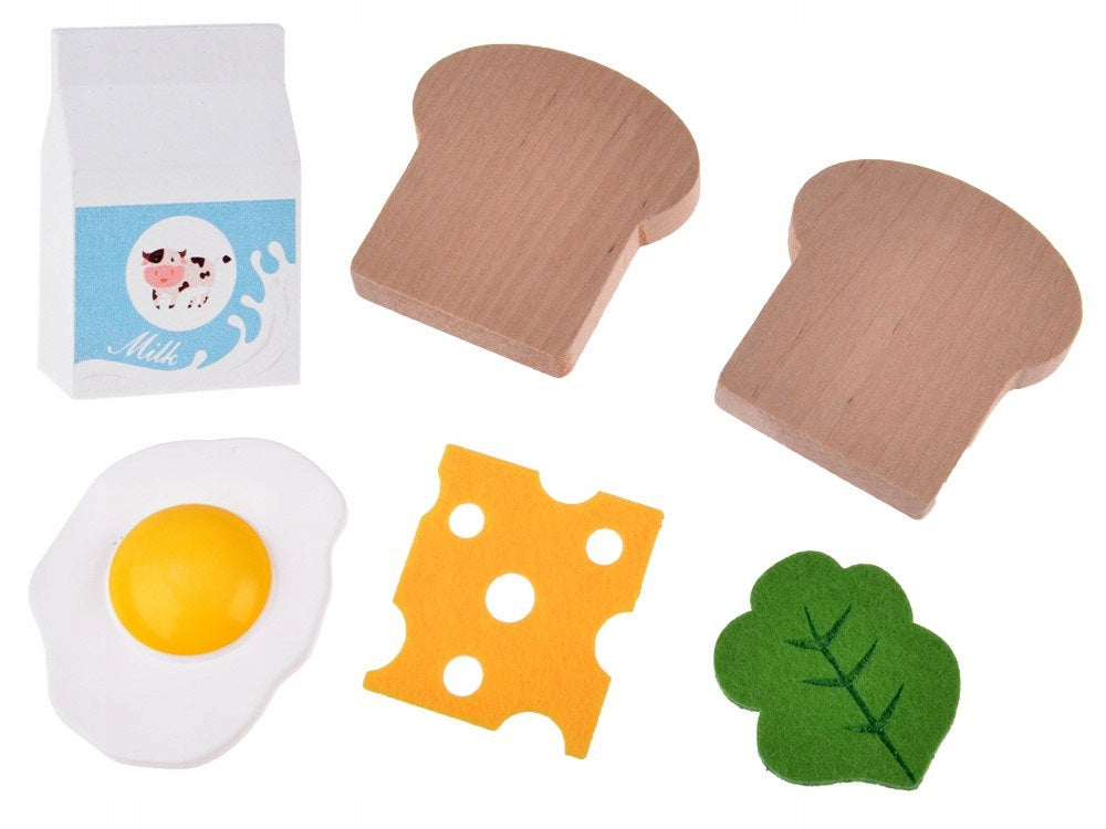 Wooden Toaster Set Express Mixer +Accessories Small Household Appliances for Play Manufacturer code ZA5929