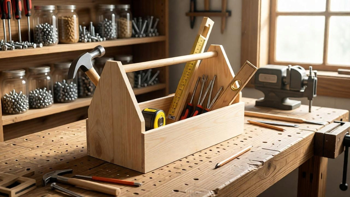 Wooden Tool Box with Handle – Organizer 42x21x26 cm Manufacturer code 2011