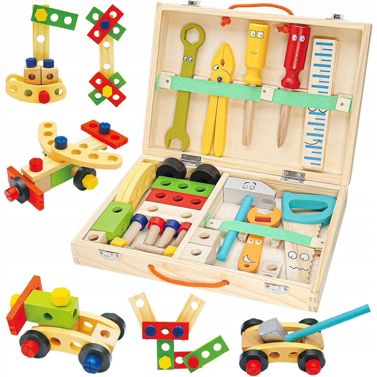 Wooden Tool Set 34pcs For Boy And Girl 3+