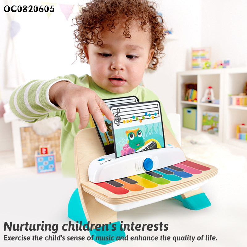 Wooden Touch Piano Educational Organs With Nut Montessori Cards Brand no brand