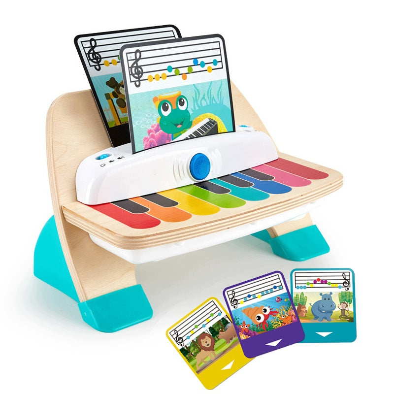 Wooden Touch Piano Educational Organs With Nut Montessori Cards