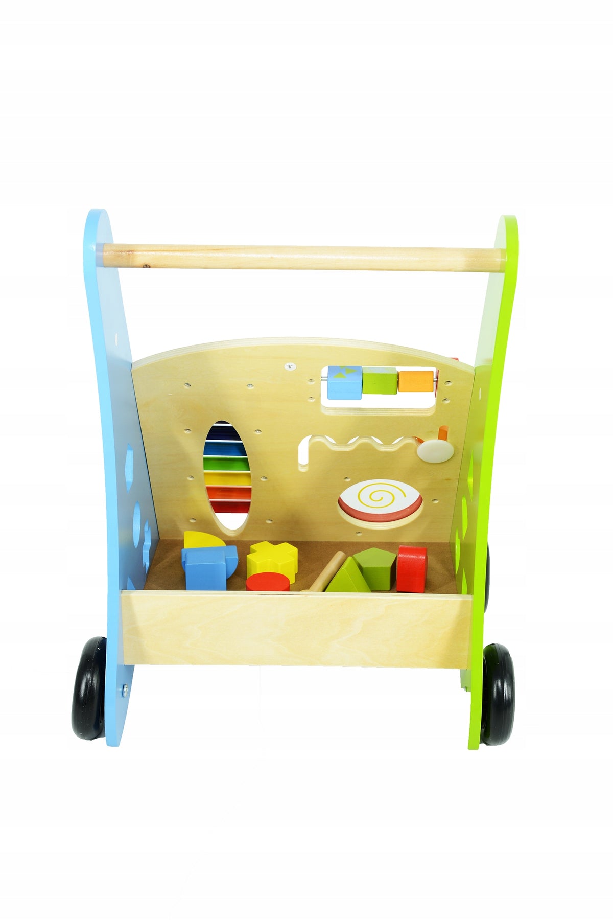 Wooden Walker Pusher Educational Bear from 4iQ Blocks Cymbals Toy Brand 4iQ Group