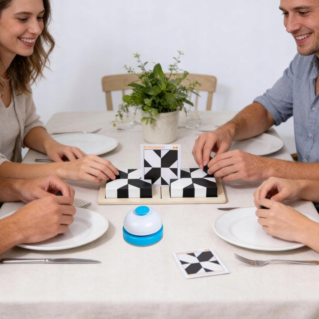 Wooden blocks puzzle black and white educational puzzles for children Brand no brand