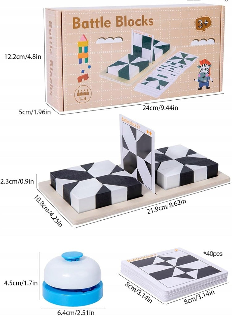 Wooden blocks puzzle black and white educational puzzles for children Manufacturer code 5907999741189