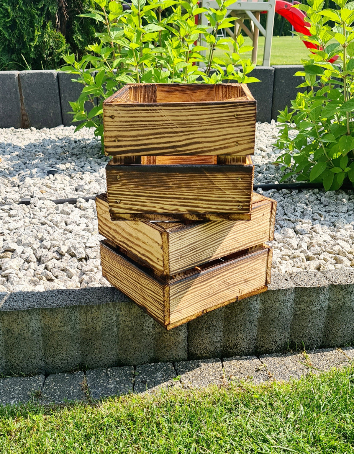 Wooden box fired box 22x20x15 Capacity 3 l