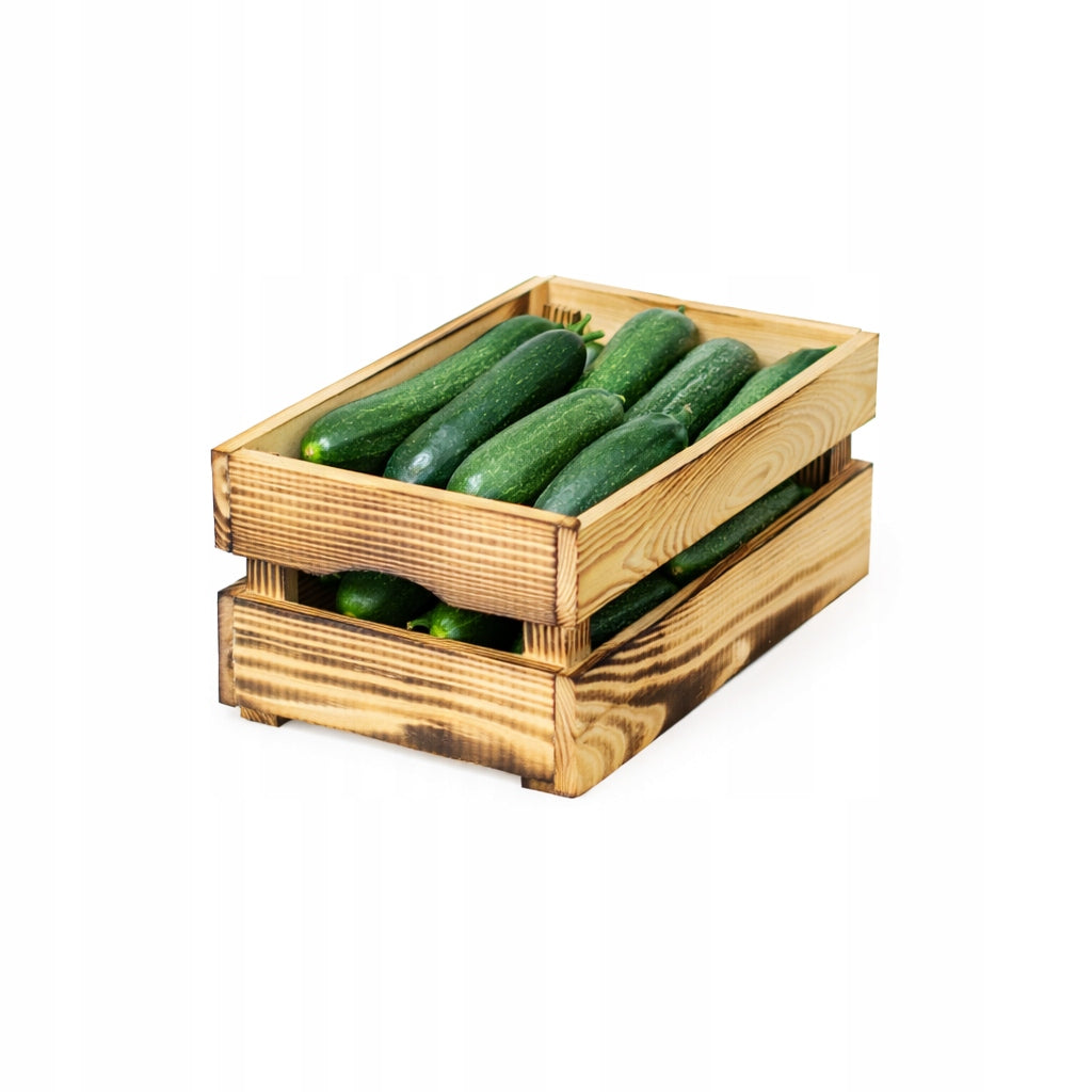 Wooden box fired with handle 30x20x14 cm basket organizer box Manufacturer code 6010/F