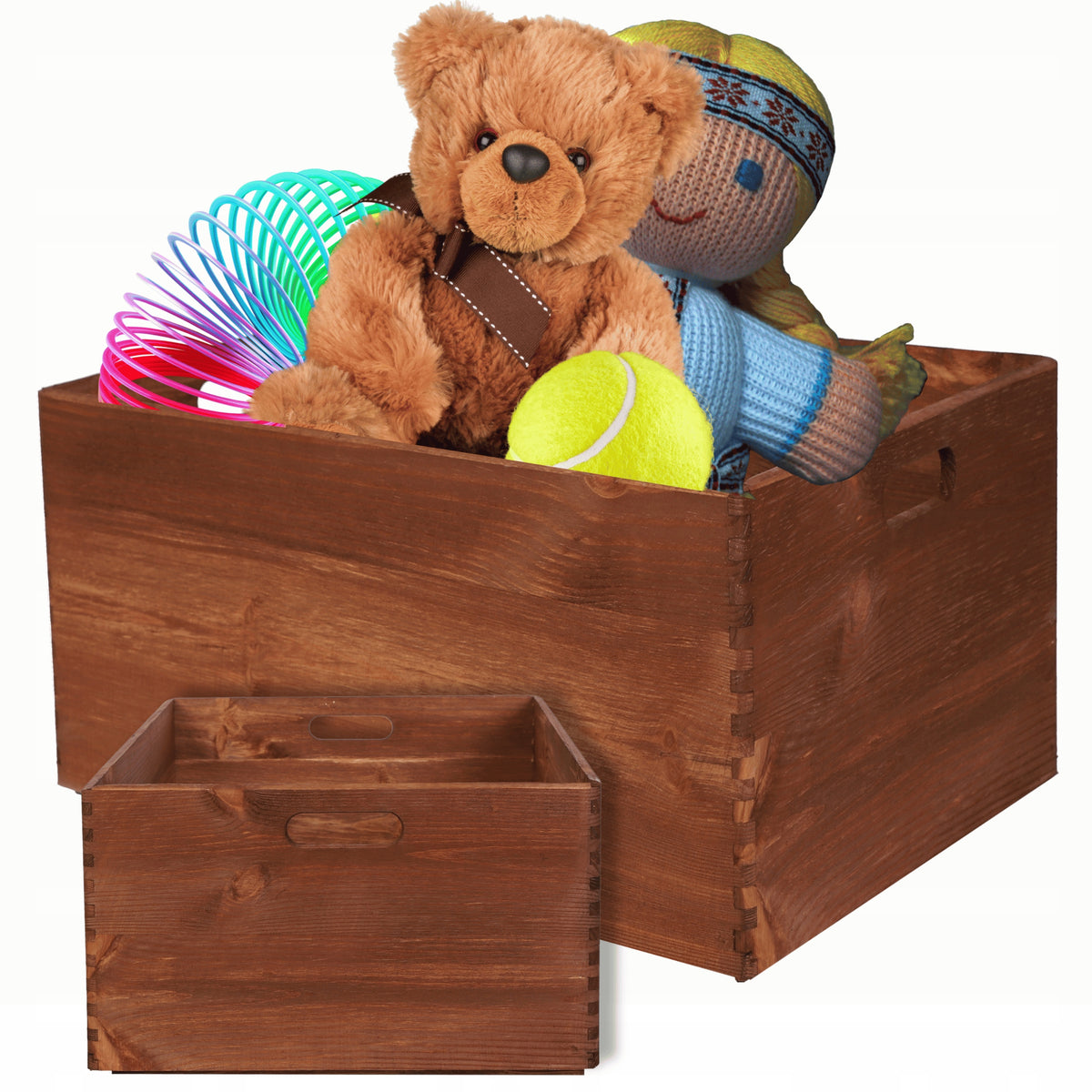 Wooden box with handles full wood 40x30 cm EKO