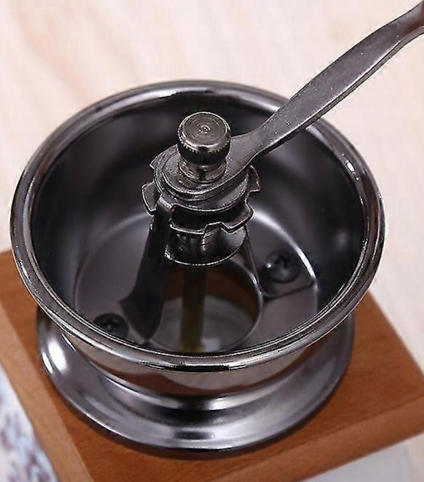 Wooden ceramic coffee grinder, stylish, manual grinder 10×10×18 cm Brand no brand