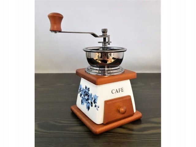 Wooden ceramic coffee grinder, stylish, manual grinder 10×10×18 cm Manufacturer code 5904800118352