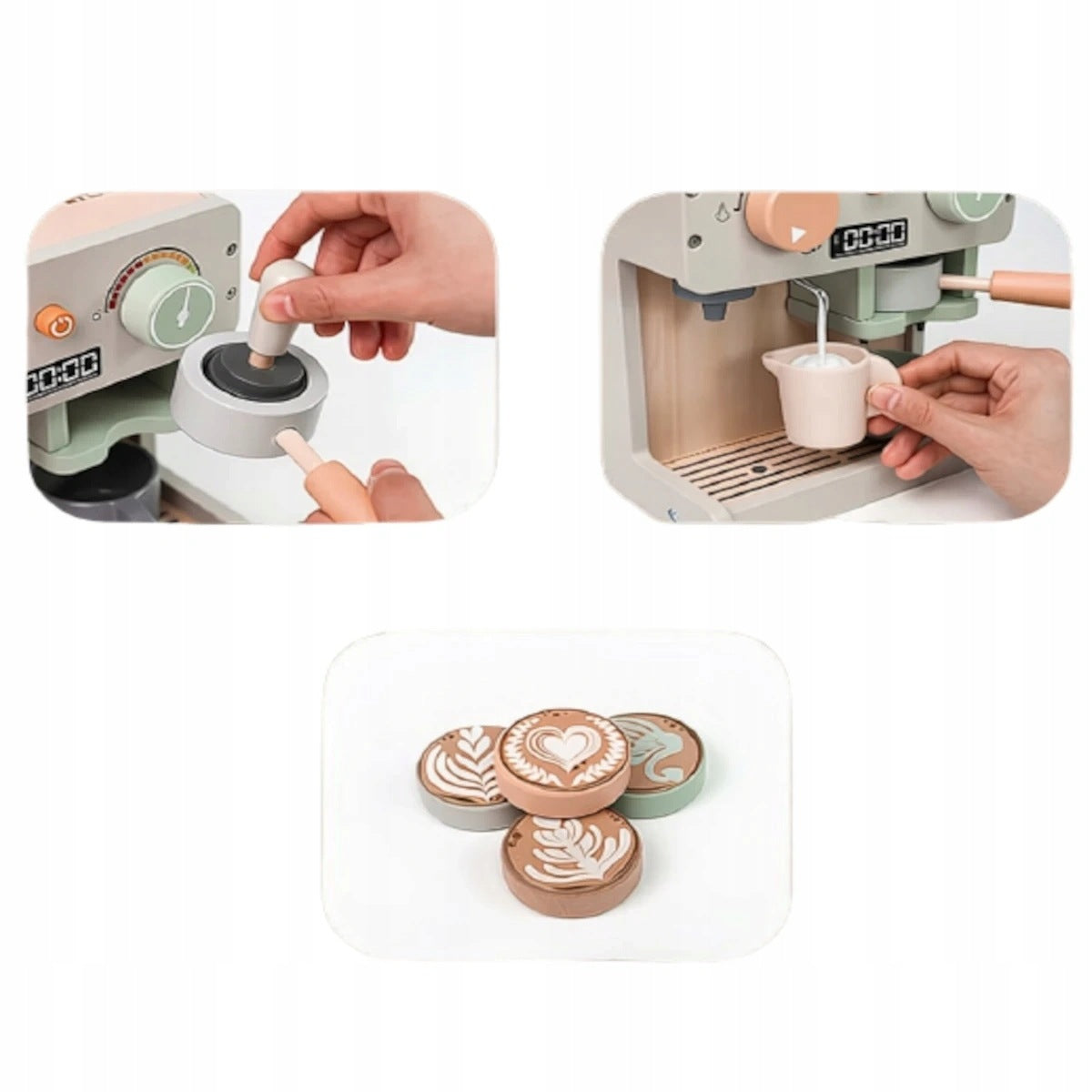 Wooden coffee set with coffee maker and accessories - for children 3+ Packaging status original
