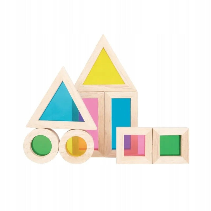Wooden colorful blocks educational mirrors creative STEAM for children 2+ Manufacturer code TH839