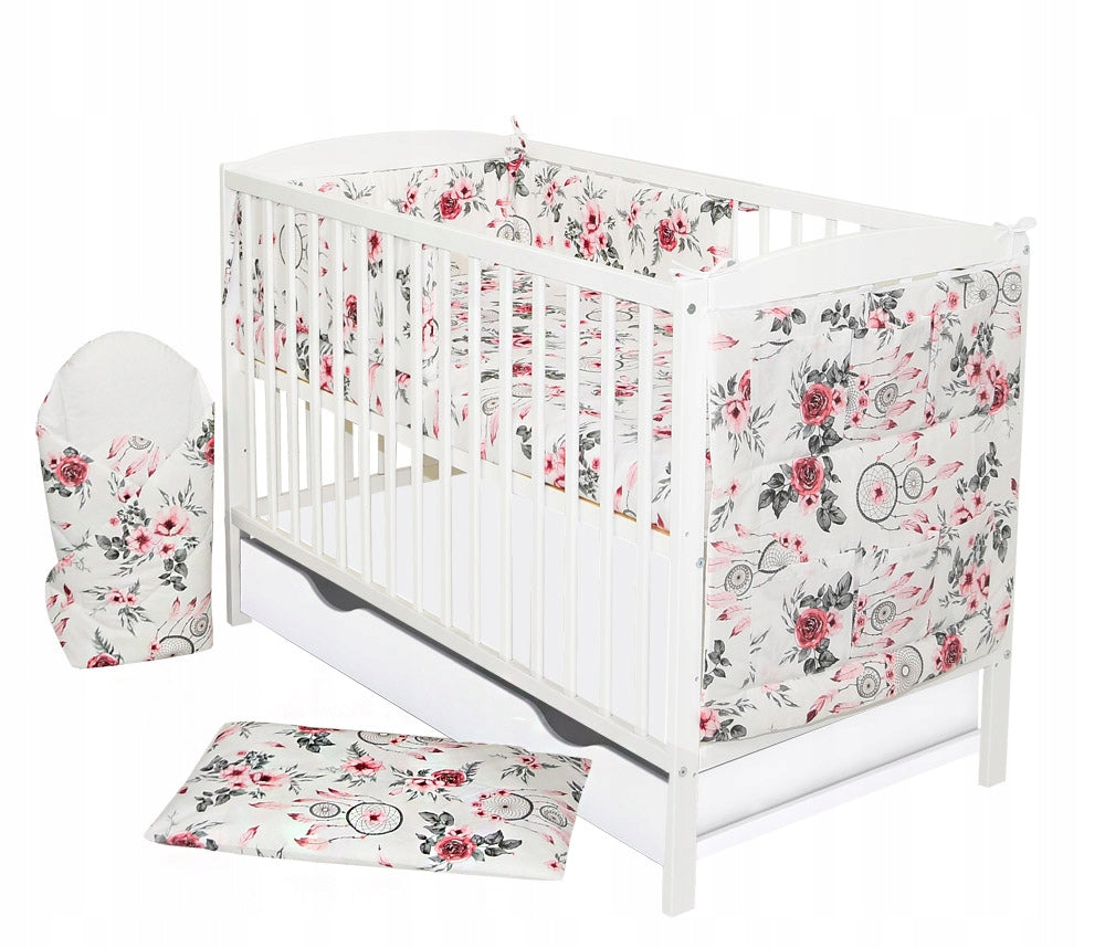 Wooden cot with drawer 120x60 white ADA Manufacturer code ADA