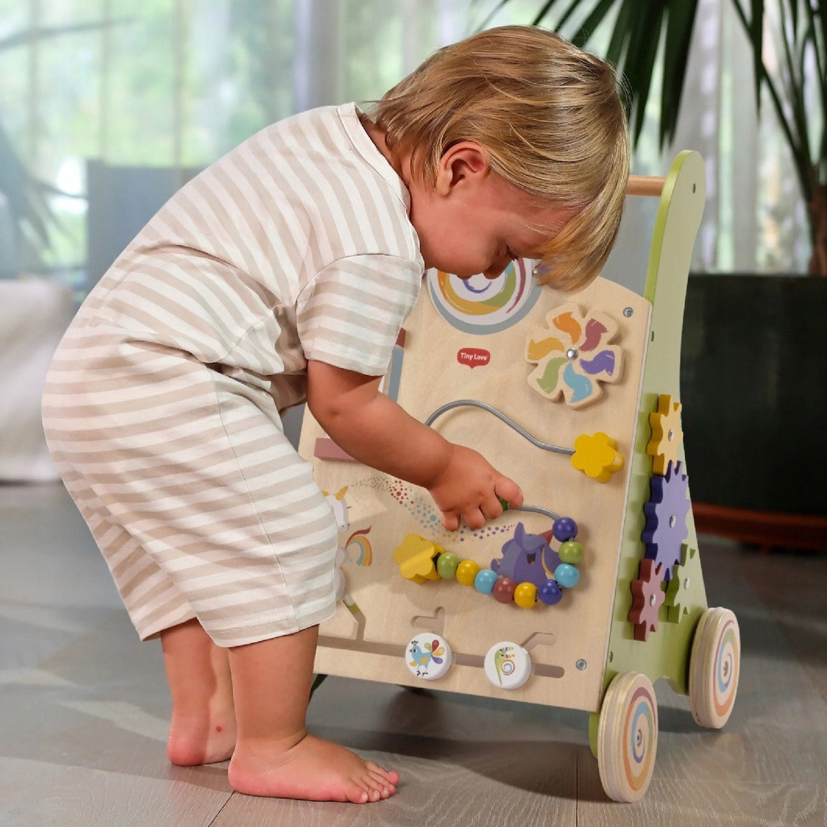 Wooden educational walker-pusher 2in1 - Born to Party Brand Tiny Love