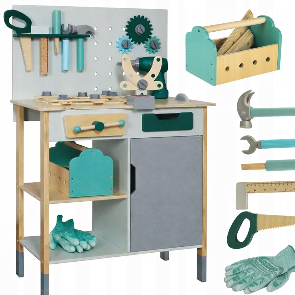 Wooden educational workshop with DIY tools FOREST