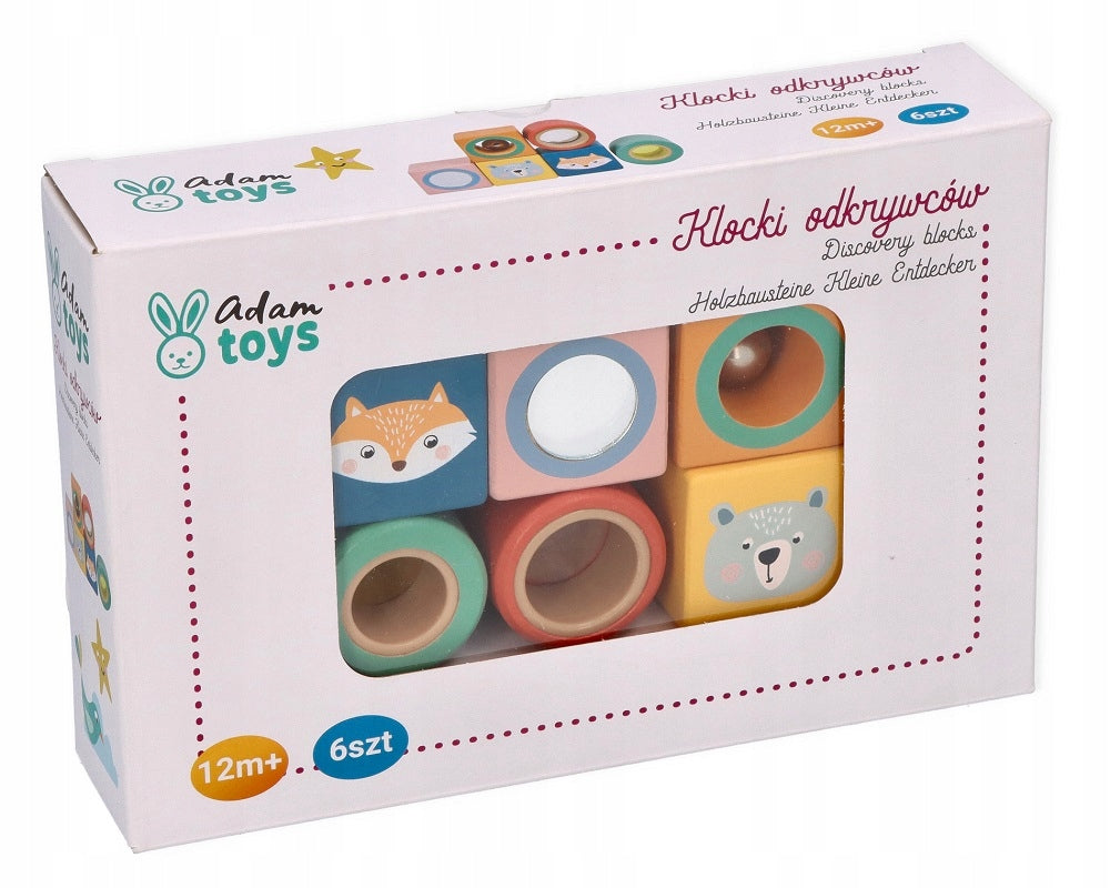Wooden explorers blocks for toddler Adam Toys Baby's first blocks