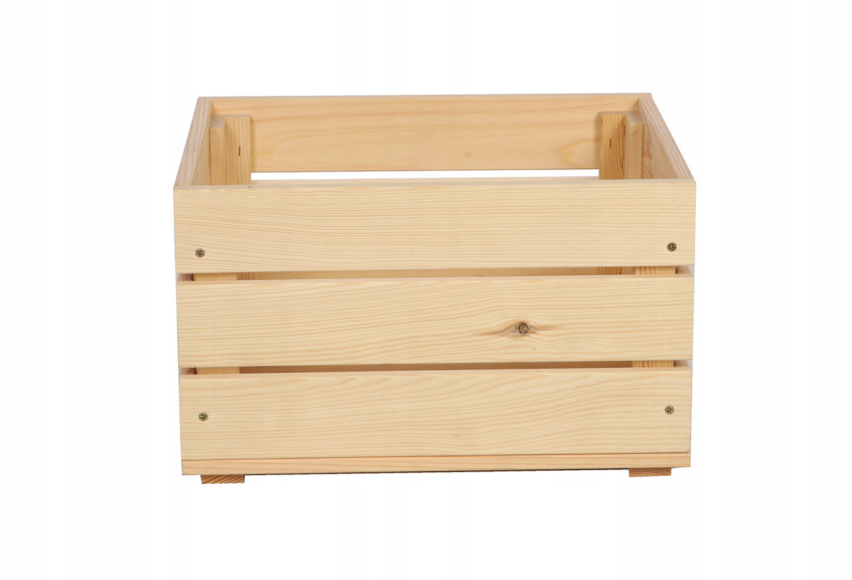 Wooden fruit box vegetables box 40x30 cm with handles SOLID Manufacturer code SD-3-40X30