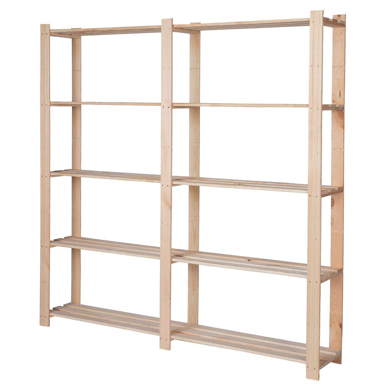 Wooden garage office shelving unit for pantry 5 shelves 170x170x28cm MANUFACTURER