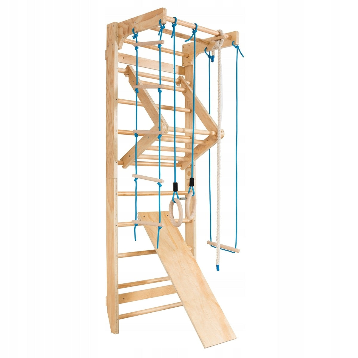 Wooden gymnastic ladder for exercise and climbing