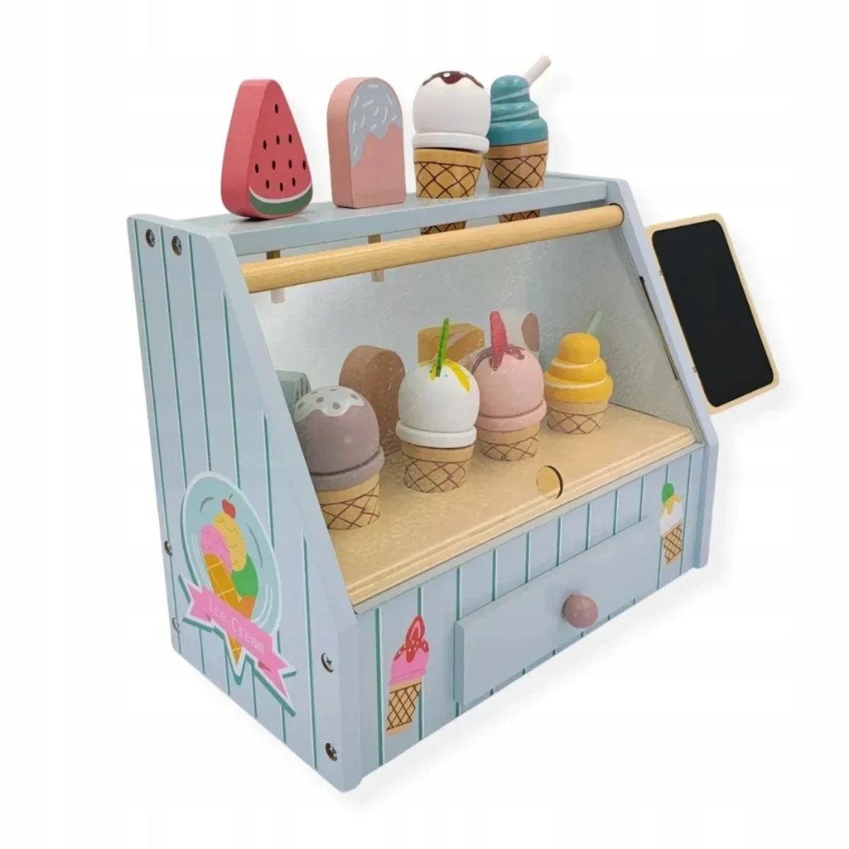 Wooden ice cream parlor with accessories for children - Kabi 3+
