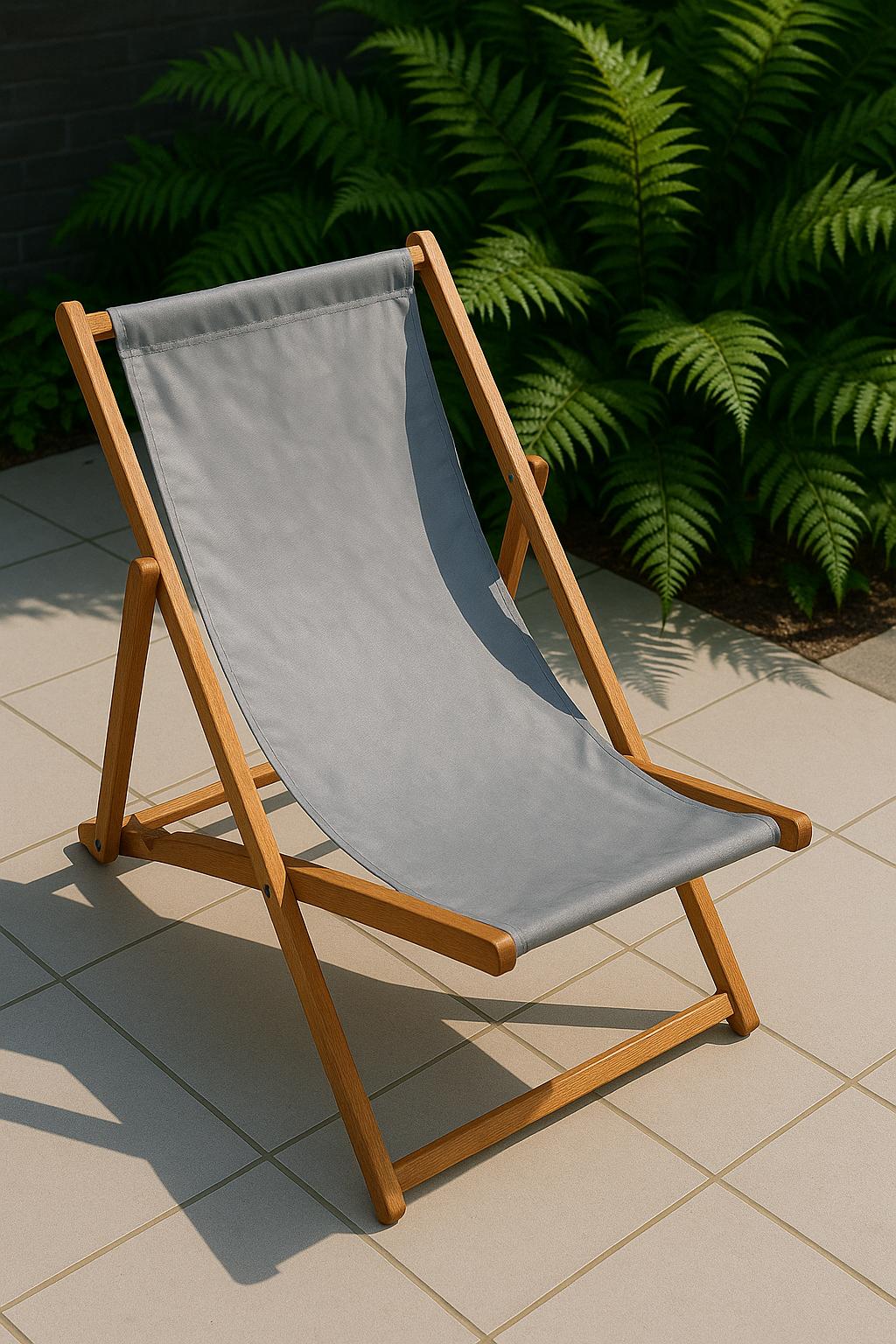 Wooden lounger seat waterproof lounger material strong fabric Manufacturer code 119