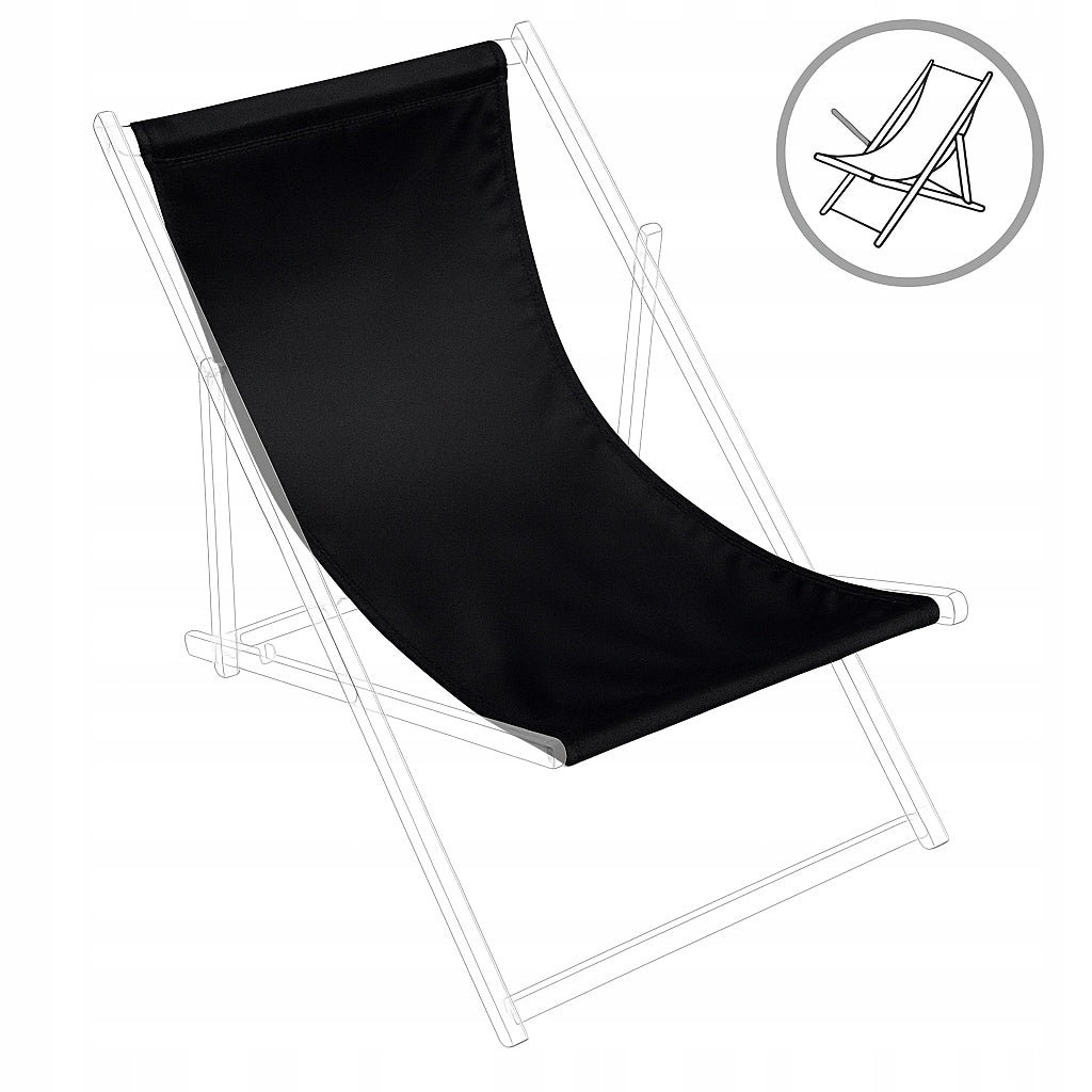 Wooden lounger seat waterproof lounger material strong fabric