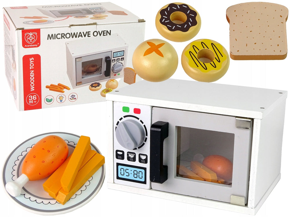 Wooden microwave oven 230x180 mm Lean Toys