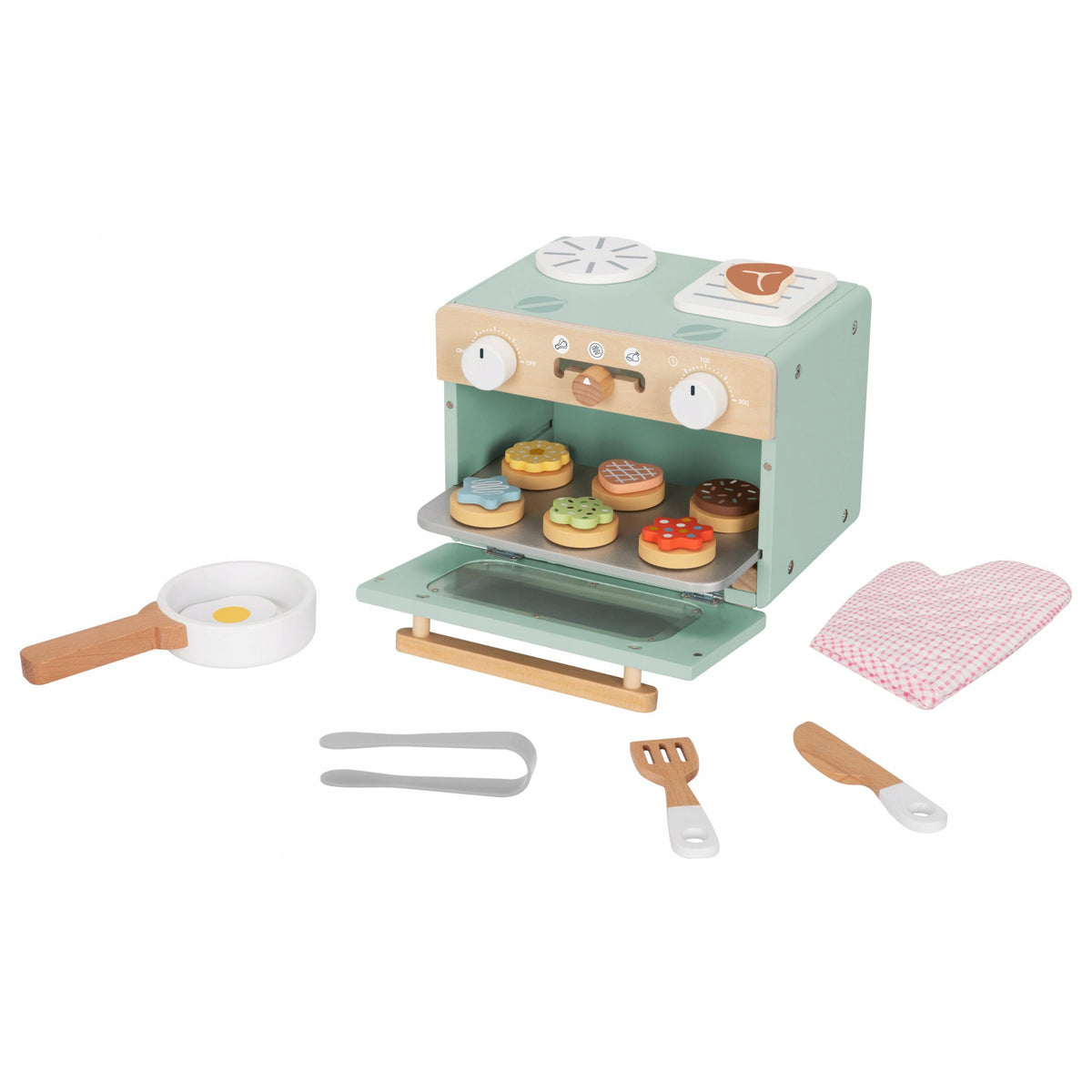 Wooden mini oven toy kitchen for children to cook household appliances 3+ Packaging status original