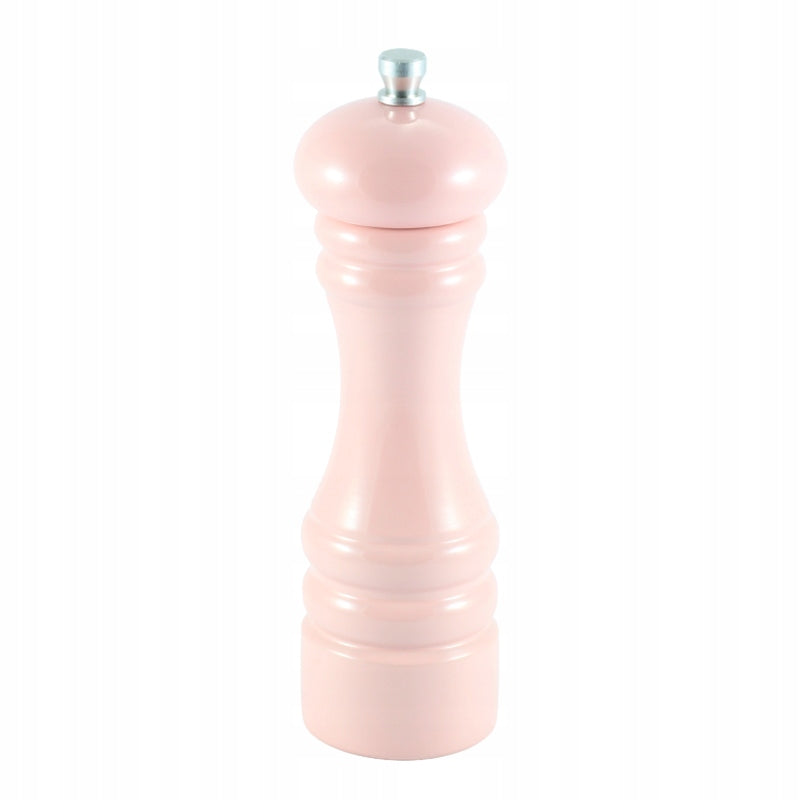 Wooden pepper and spice grinder PASTEL LIGHT PINK 18 cm steel
