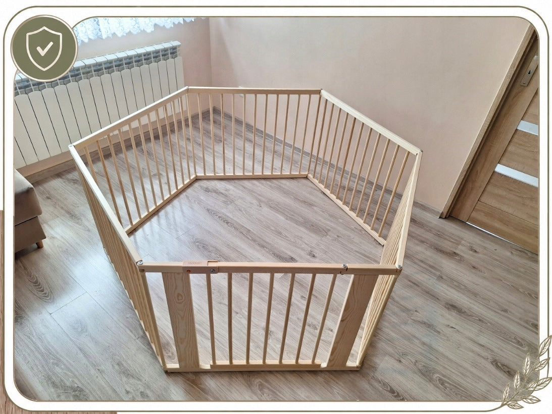 Wooden playpen for dog with gate modular barrier homestead gate 181x91 Packaging status original