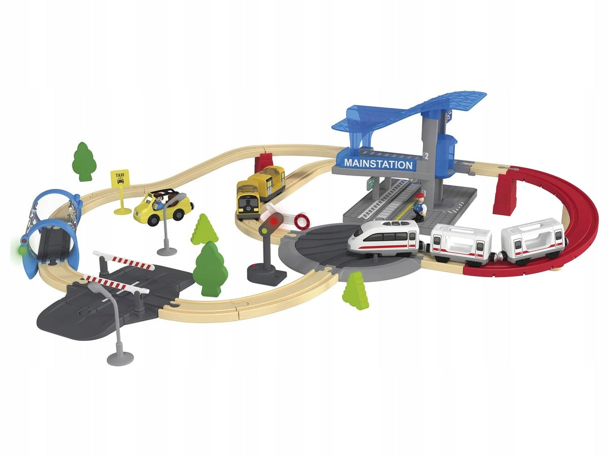Wooden queue City Express with electric drive 49 elements LARGE ZEST Manufacturer code 15