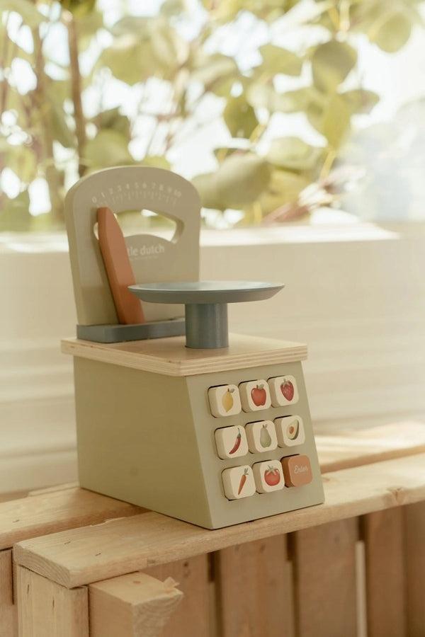 Wooden scale for playing in the store Little Dutch 3+ Packaging status original