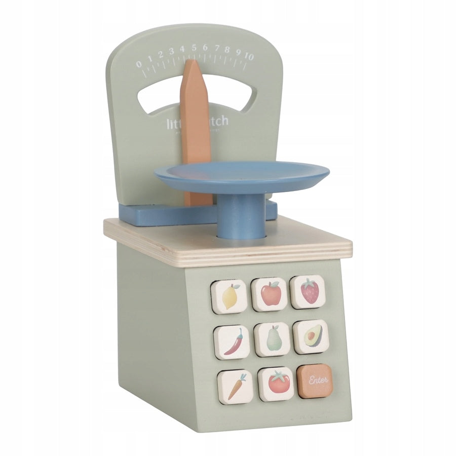 Wooden scale for playing in the store Little Dutch 3+