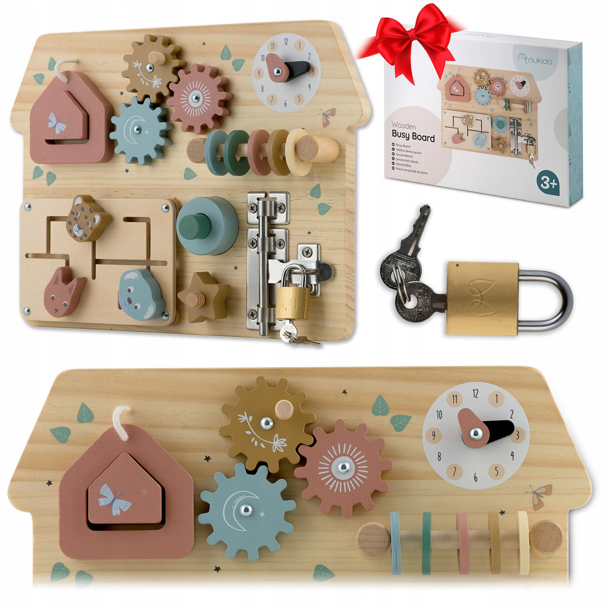 Wooden sensory board NK-859 Nukido