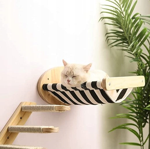 Wooden shelf with ladder on the wall bed for cat 64 Manufacturer code 5905311339403
