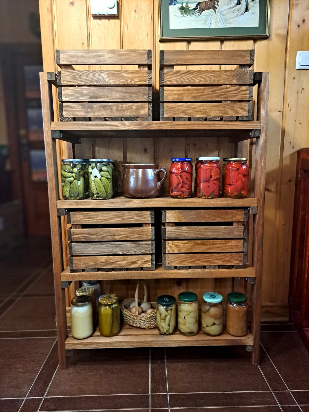 Wooden solid box for fruits, vegetables 35/32/25 TEK Manufacturer code S353225