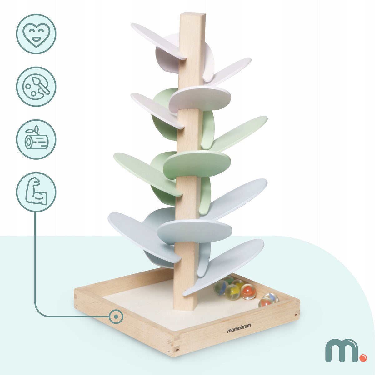 Wooden sound tree with balls – educational bullets for children EAN (GTIN) 5900168938861