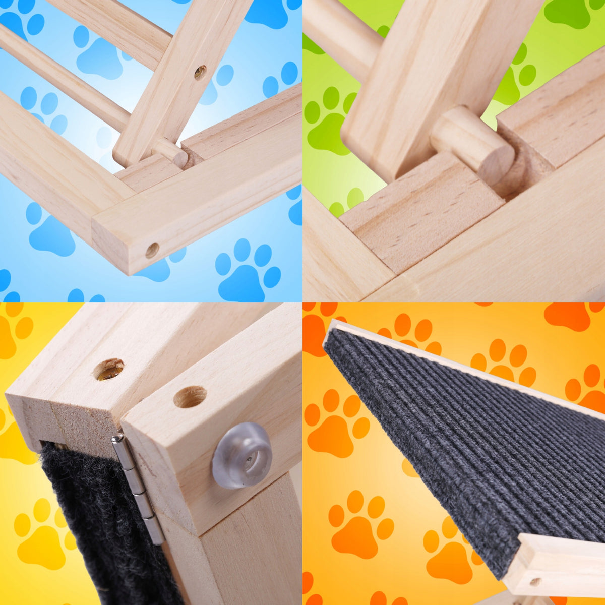Wooden stair ramp for dog and cat ramp 70 cm adjustable Brand no brand