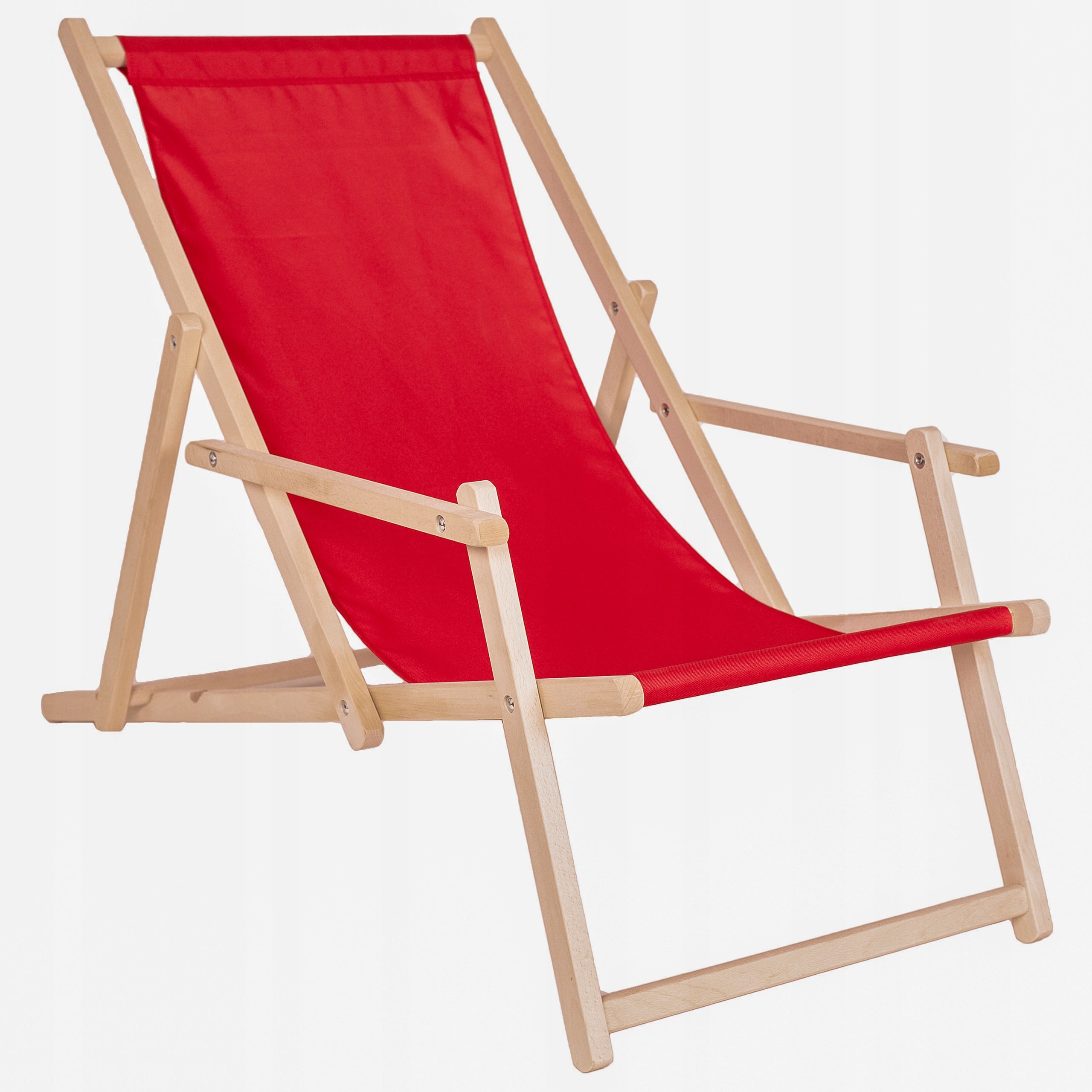 Wooden sun lounger with armrests M8 Melange garden San-Drew TPM8 Model Gładki